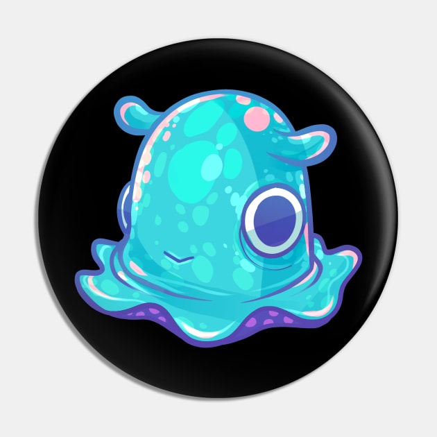 Cute Turquoise Dumbo Octopus Pin by Claire Lin