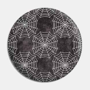 Black And White Spider Web Pattern Pin