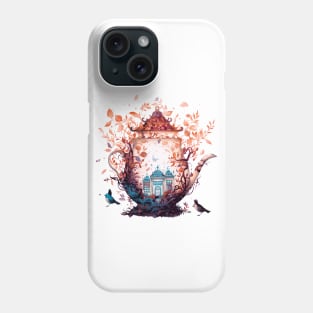 Whimsical Teapot Home: A Haven in the Trees Phone Case