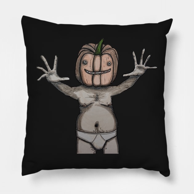 Pumpkin Head Pillow by Deckard2097