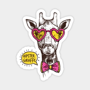 Hipster Giraffe Magnet