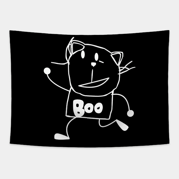 Bad Dream Cat (Black) Tapestry by Baddy's Shop