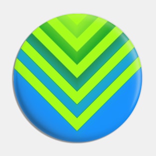 Sky & Lime Chevron Pin