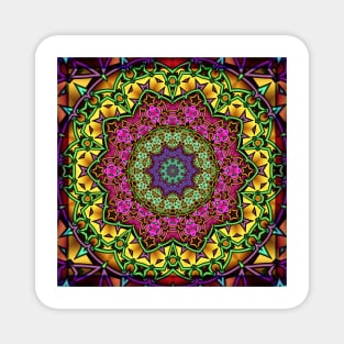 Colourful kaleidoscope mandala Magnet