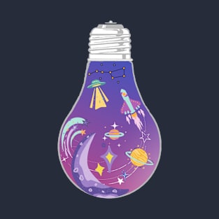 Space twilight lightbulb - Cosmic T-Shirt