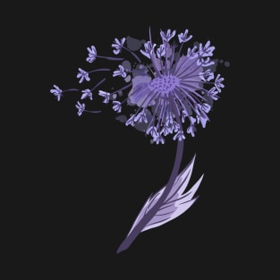 Purple Dandelion Flower Costume - Plant Watercolor T-Shirt
