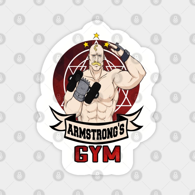 Armstrong's Gym Magnet by kurticide