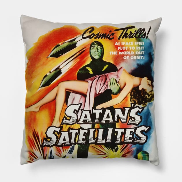 Satan's Satellites Pillow by CheezeDealer