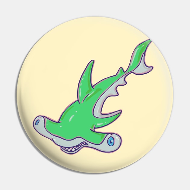 Sledge- the lime hammer head shark Pin by Artbysusant 