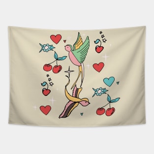 Rockabilly Swallow Tapestry