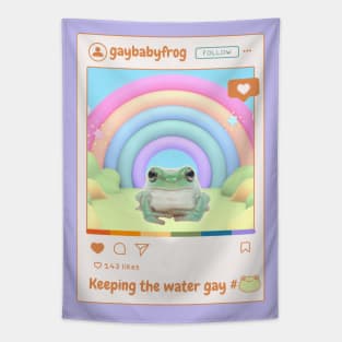 Frogs Keeping the Water Gay! Tapestry