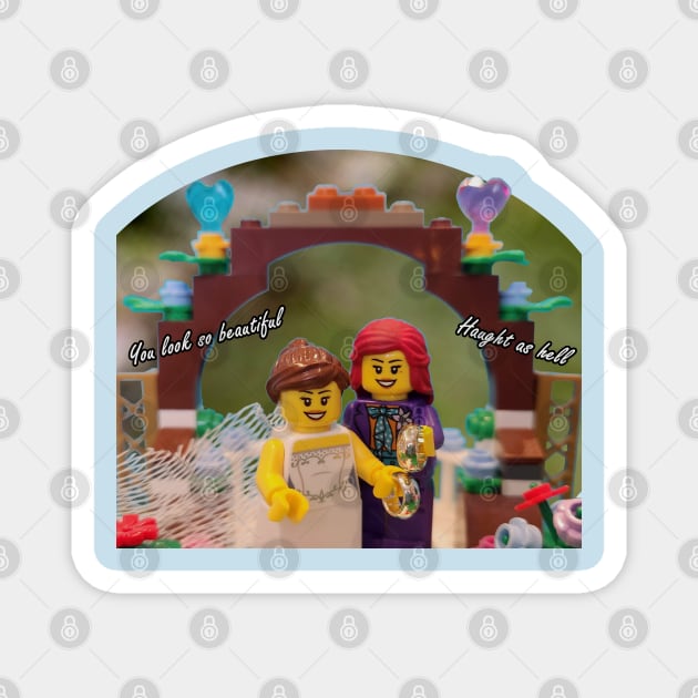 Lego Wayhaught w/ quote - Wedding Photo Magnet by Pingubest