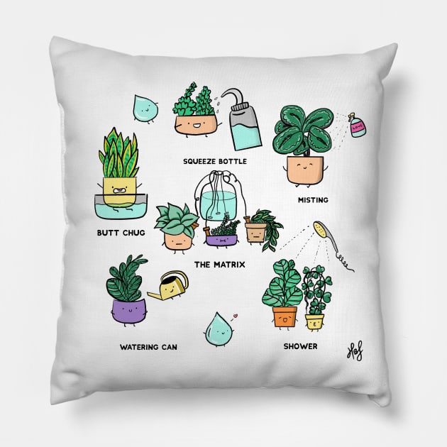 Watering time! Pillow by Home by Faith