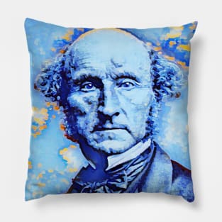 John Stuart Mill Portrait | John Stuart Mill Artwork | John Stuart Mill Painting 13 Pillow