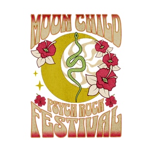 Hippie moon child retro psychedelic groovy vintage design T-Shirt