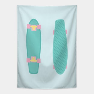 Pastel Turquoise Skateboard Tapestry