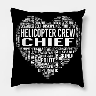 Helicopter Crew Chief Heart Pillow