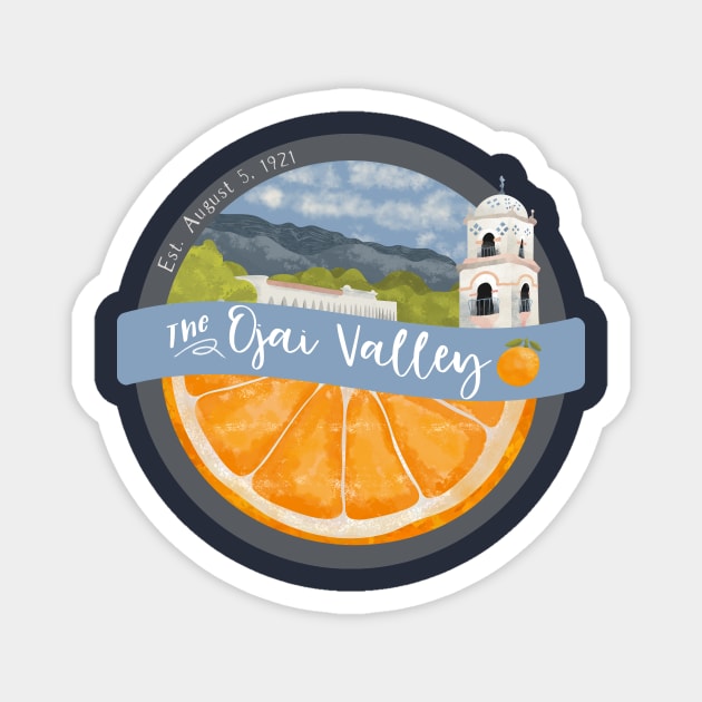 The Ojai Valley Badge Magnet by MSBoydston