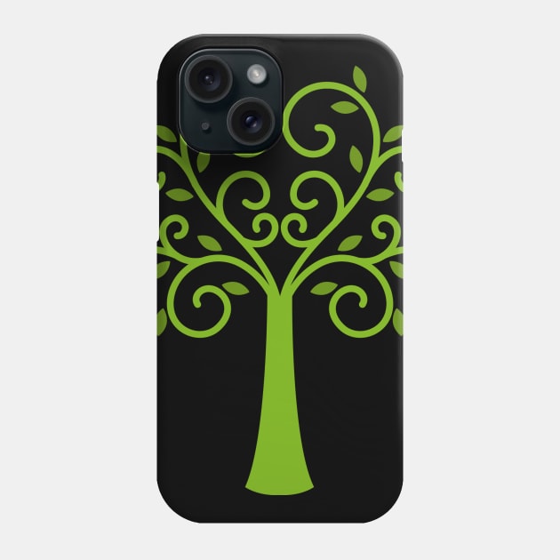 Green Tree Phone Case by TinPis