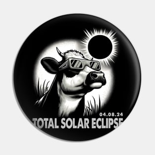 Celestial Cow Eclipse: Trendy Tee for Cow Enthusiasts and Eclipses Pin