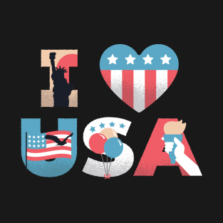 I Love USA T-Shirt