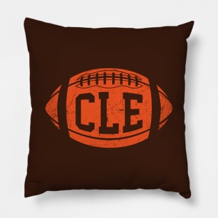 CLE Retro Football - Brown Pillow