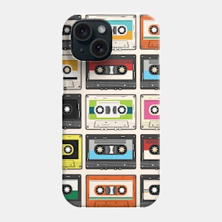 Retro Audio Cassette Tape Illustration // Mixtape Audiocassettes Phone Case