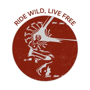 Ride wild, live free mountain biking T-Shirt