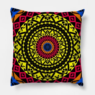 the circle of life in mandala pattern ecopop Pillow