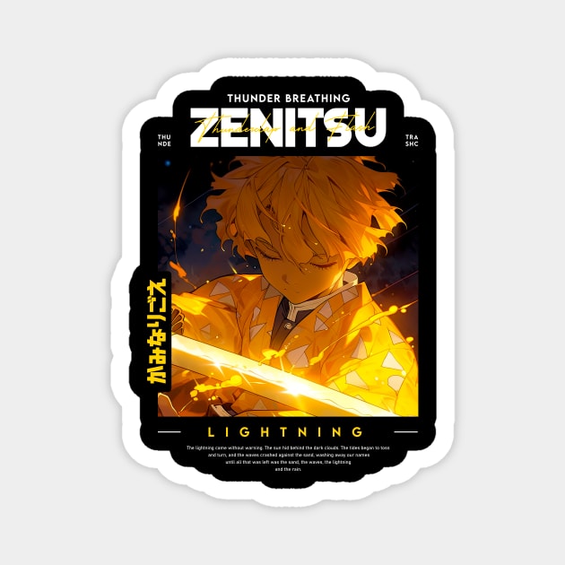 Lightning Zenitsu - Demon Slayer Magnet by trashcandy