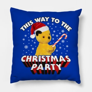 Sooty Christmas This Way To The Christmas Party Pillow