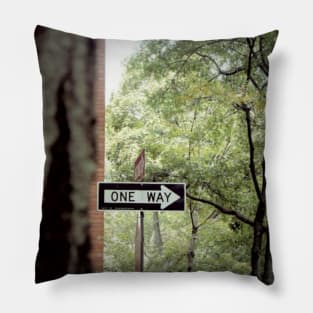 One Way Sign - New York Pillow