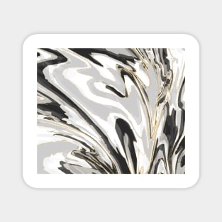 Pastel marble - monochrome gold Magnet