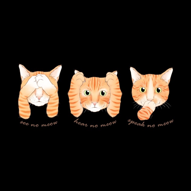 No Evil Cat - Ginger Cats by meownarchy