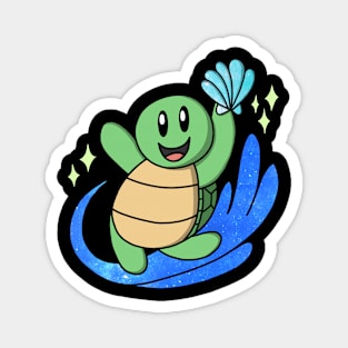 Cute Turtle's Seashell Magnet