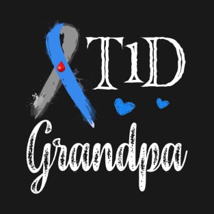 T1D Grandpa Type 1 Diabetes Awareness Gift T-Shirt