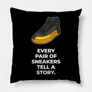 AJ 12 Retro Gold Sneaker Pillow