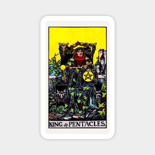 Card #77 - King Of Pentacles - Rider Waite Smith Tarot Magnet