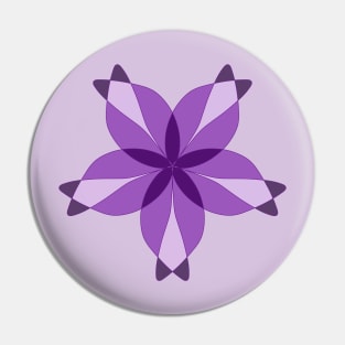 Purple Geometric Flower Pin