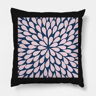 Petal Burst - Pink and Navy Pillow