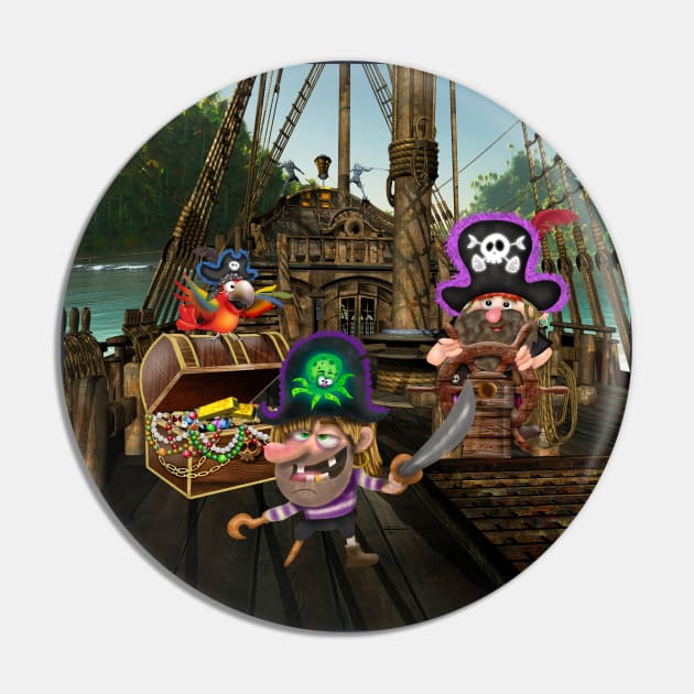 Pirates and treasure Pin by Paciana Peroni