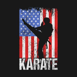 USA Karate Patriotic American Martial Arts Combat Sports T-Shirt