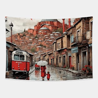 Ani Turkey Vintage Retro Travel Tourism Tapestry