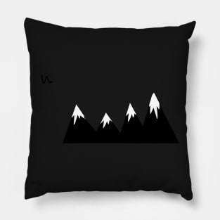Mountain Sticker- Black - Nature Trendy Pillow