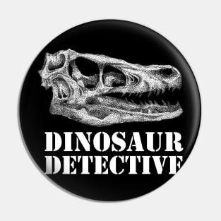 Dinosaur Detective - cool tattoo style t-shirt Pin