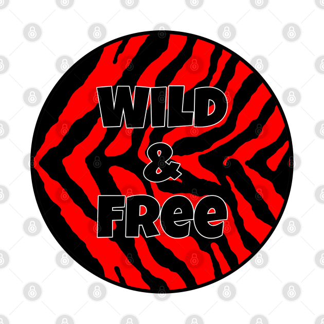 Red and Black Striped Animal Print Pattern - Zebra Print - Wild and Free by RainbowJoy