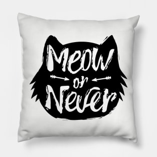 Meow or Never Pillow