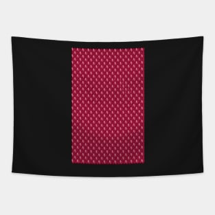 Illustration of knitted pattern, red wool stitches Tapestry