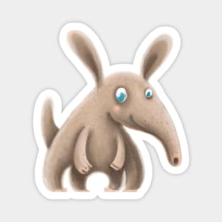 Cute Aardvark Drawing Magnet