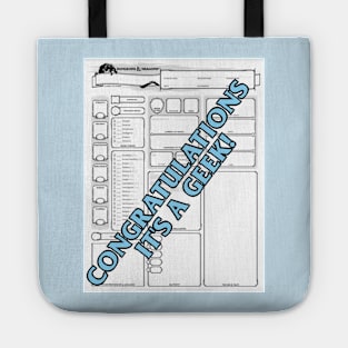 Geek reveal (blue) Tote